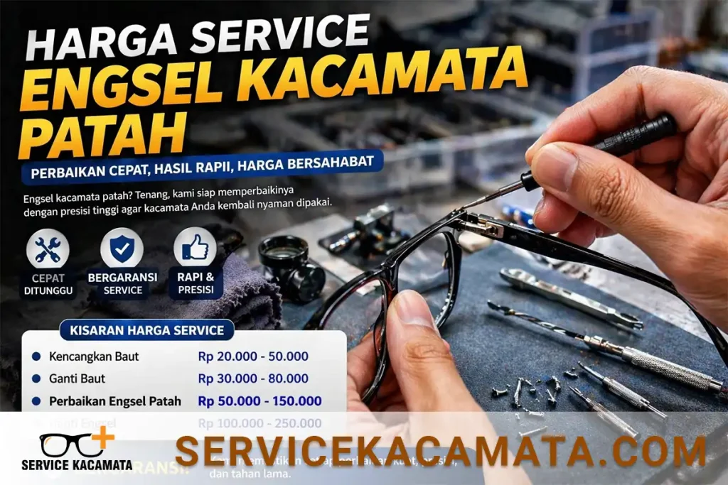 Harga Service Engsel Kacamata Patah